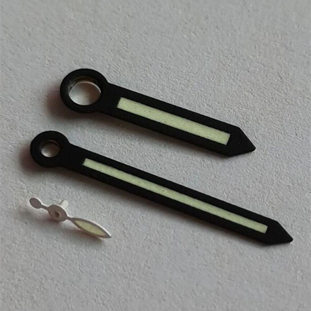 Strong green lume watch hands, designed for Seagull ST3600/ST3621 and ETA6497/6498, improving nighttime readability.