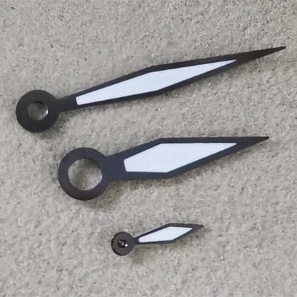 Strong green lume watch hands for Seagull ST3600 and ETA6497 movements, enhancing readability and style.