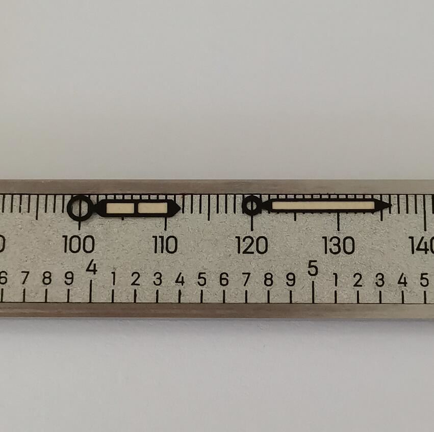 Black-trimmed strong green lume watch hands, compatible with Seagull ST3600/ST3621 & ETA 6497/6498.