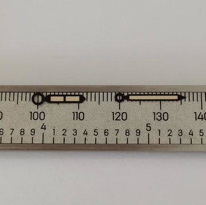 Black-trimmed strong green lume watch hands, compatible with Seagull ST3600/ST3621 & ETA 6497/6498.