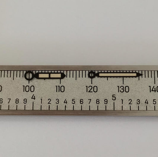 Black-trimmed strong green lume watch hands, compatible with Seagull ST3600/ST3621 & ETA 6497/6498.