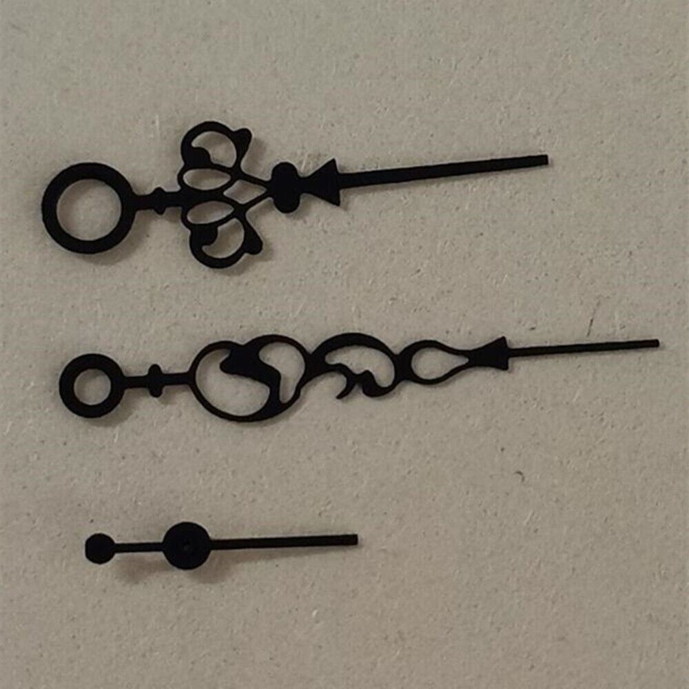 Black floral watch hands for Seagull ST3600 movement, adding vintage charm to timepieces.