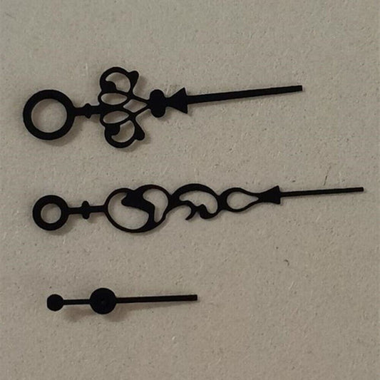 Black floral watch hands for Seagull ST3600 movement, adding vintage charm to timepieces.