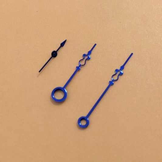 Blue floral watch hands designed for Seagull ST3600/ST3621 and ETA6497/6498 movements, precision-crafted accessory.