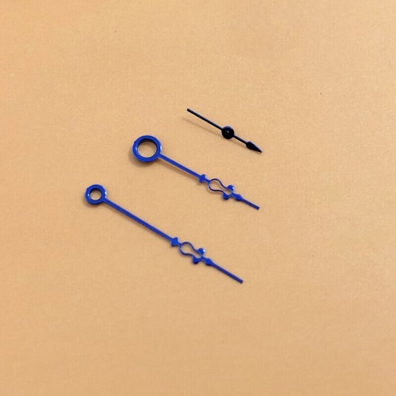 Blue floral watch hands by Seagull, compatible with ST3600/ST3621 and ETA6497/6498 movements, precision-crafted accessory.