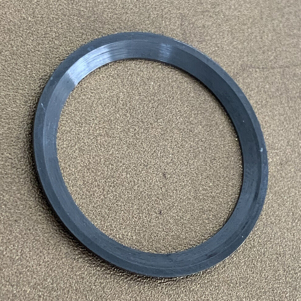 Black ceramic watch bezel insert, 38mm/30.5mm, with orange markers for precise time tracking.