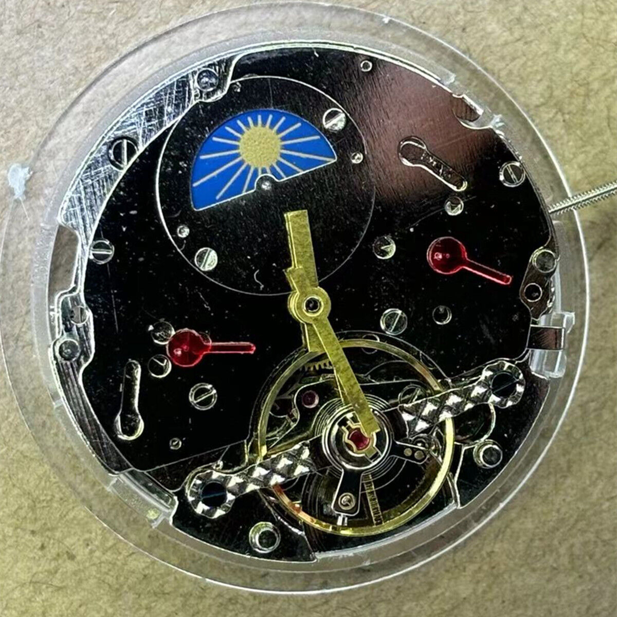 Dandong automatic mechanical watch with moon phase at 12 o'clock, precise timekeeping by China Made