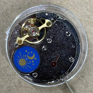 China Made 7120 Automatic Mechanical Movement Moon Phase At 6 Bare Balance Wheel