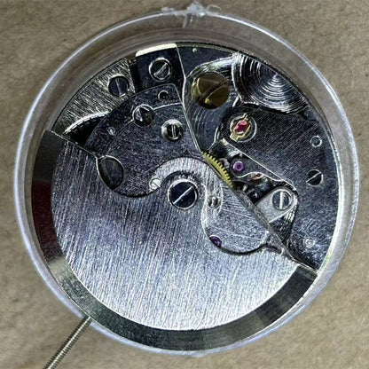 China Made 7120 watch accessory featuring automatic mechanical movement and moon phase at 6, visible bare balance wheel design.