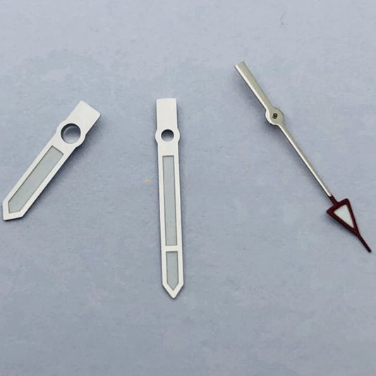 8mmx12mmx12.5mm Silver Trim Lume Watch Hands Set for ETA2824 ETA2836 Movement