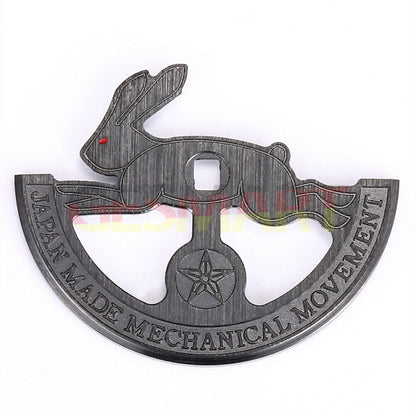 Black hollow rabbit rotor oscillating weight for Miyota 8215 watch movement, enhancing winding efficiency.