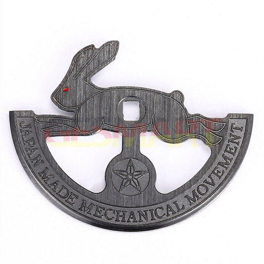 Black hollow rabbit rotor oscillating weight for Miyota 8215 watch movement, enhancing winding efficiency.