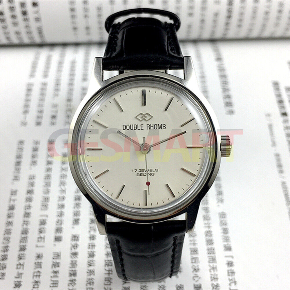 Beijing 36mm silver case mechanical watch with nail markers, perfect classic timepiece for watch accessory collectors.