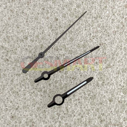 Green luminous watch hands with black trim, compatible with NH35/NH36/4R/7S movements for precise timekeeping.