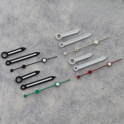 Silver/Black For NH34 NH35 NH36 NH38 7S26 4R35 4R36 Green Luminous Watches Hands