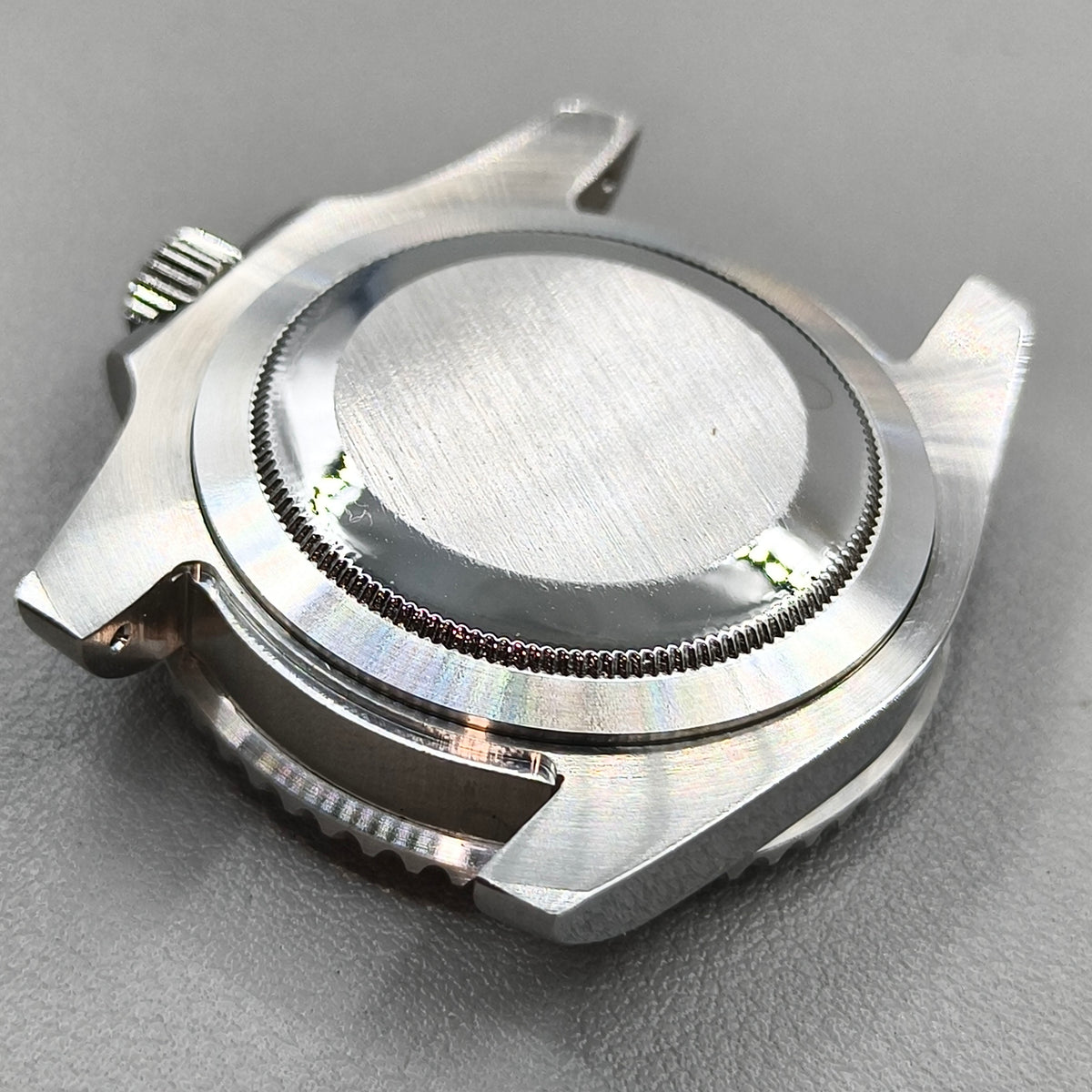40mm Watch Case for NH35 NH36 Crystal Green Bezel Solid Bottom Sapphire Glass