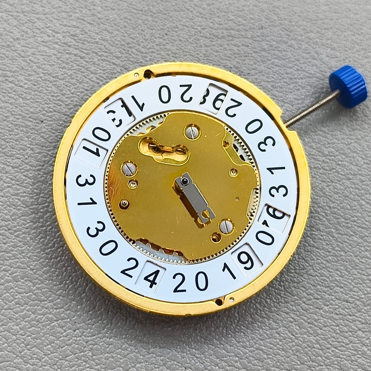 Swiss Original Ronda 5020.B Quartz Watch Movement Golden Plated 10 Jewels