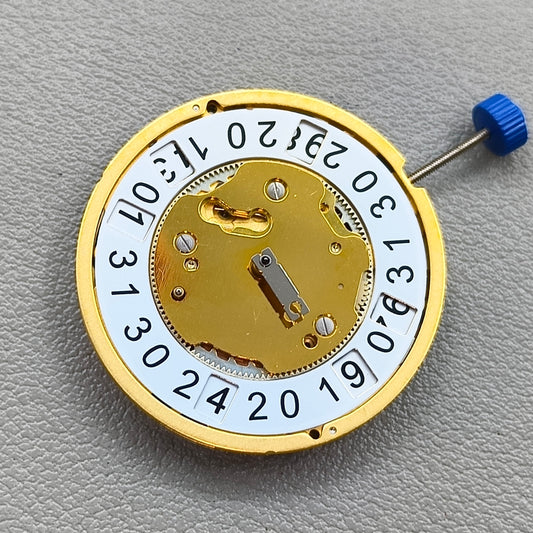 Swiss Original Ronda 5020.B Quartz Watch Movement Golden Plated 10 Jewels