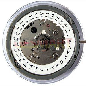 Genuine NH34 Automatic Mechanical GMT Movement Arabic White Date Hacking Seconds