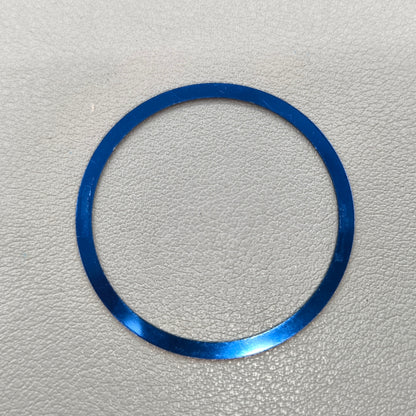 Aluminum Alloy Watch Bezel Blue Ring+White+Orange Font for Omega Speedmaster