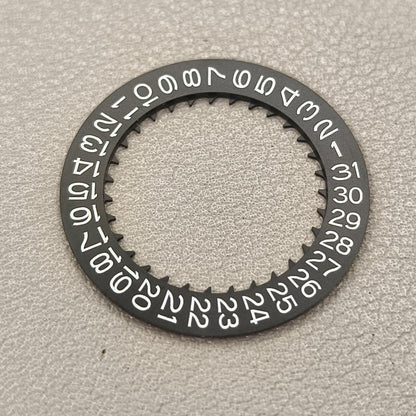 Black Roman /English Font Date Disk Wheel Week for NH36 Movement Crown@3.8