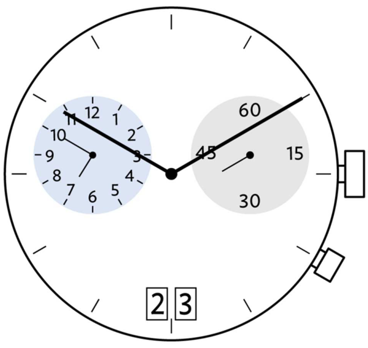 Ronda 4120B quartz watch movement showcasing precise timekeeping for watch repairs by Ronda.