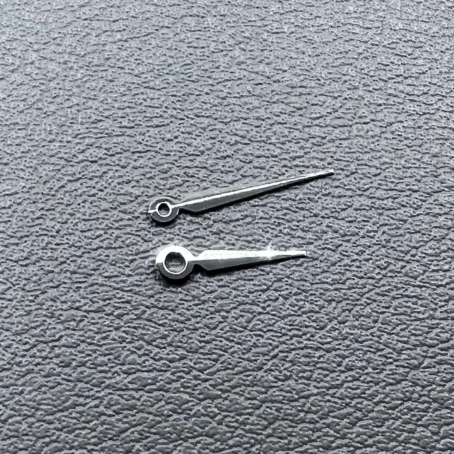 Dark silver watch hands set, 11x8mm, compatible with Ronda 763 762 751 1062 1063 movements, precision fit.