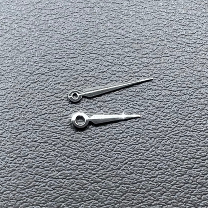 Dark silver watch hands set, 11x8mm, compatible with Ronda 763 762 751 1062 1063 movements, precision fit.