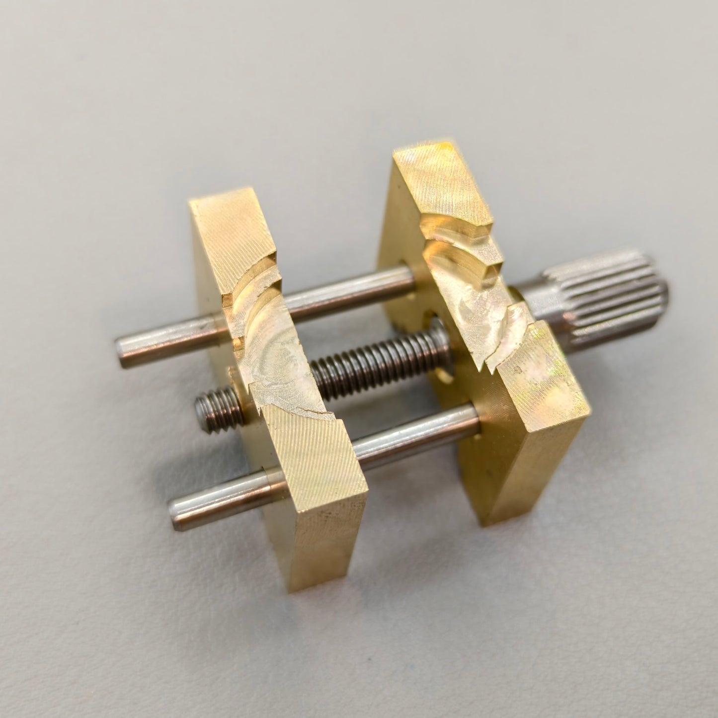 2 PIECES Watch Movement Holder Clamp Vise Copper Vintage Small & Big Size
