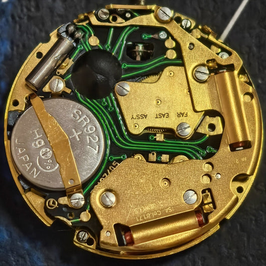 Swiss ISA 8171 Quartz Movement Golden With Moon Phase Multifunctional