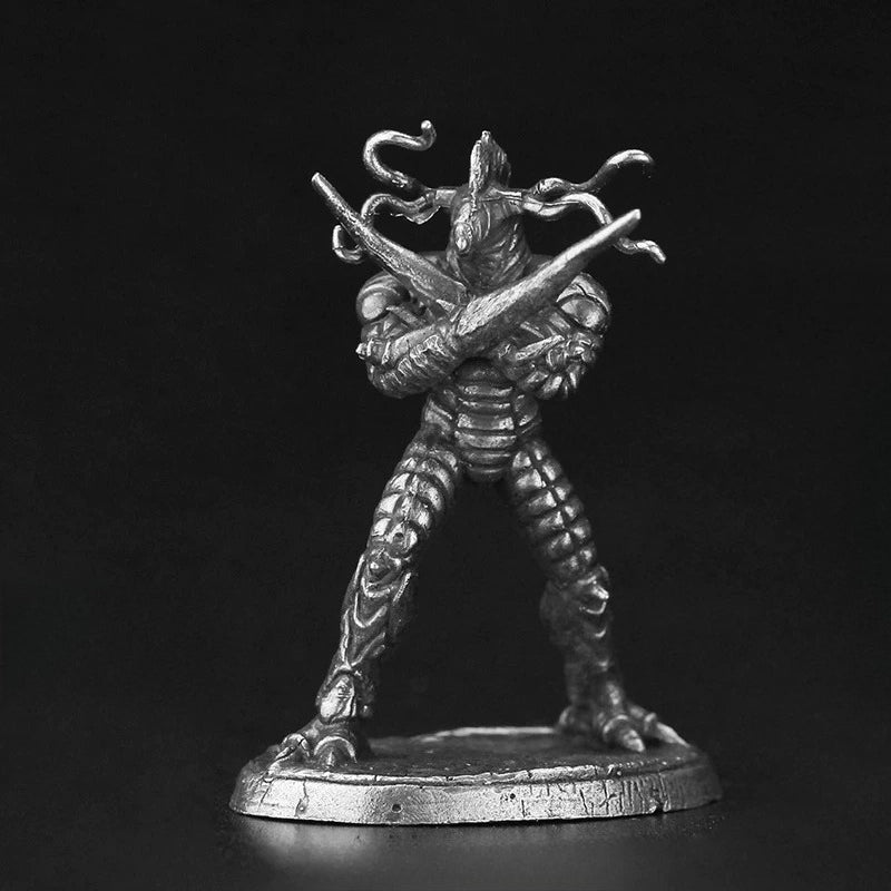 Tentacle Scaled Warrior Copper Figurine White Bronze Sci-Fi Wargame 354-25