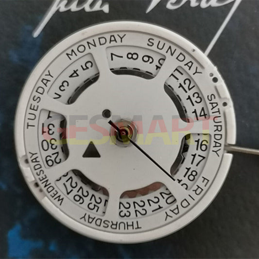 ISA 1198 Swiss quartz movement watch repair part with 3 hands for precise timekeeping.