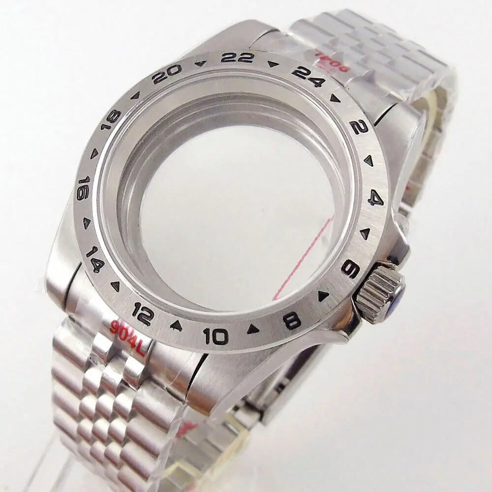 39mm GMT Bezel Sapphire Watch Case Fit NH34/35/36 PT5000 Miyota 8215 2836 2813