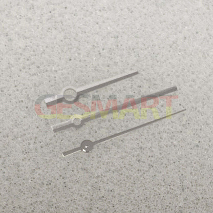 Long silver watch hands with black trim for NH35/NH36/4R/7S movements, offering precise time display.