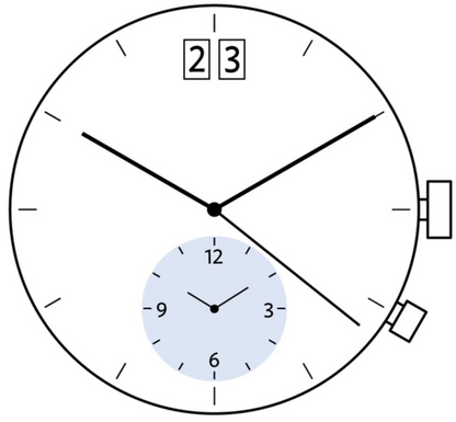 Ronda 4210B quartz watch movement, precision timekeeping for reliable watch repairs and replacements.