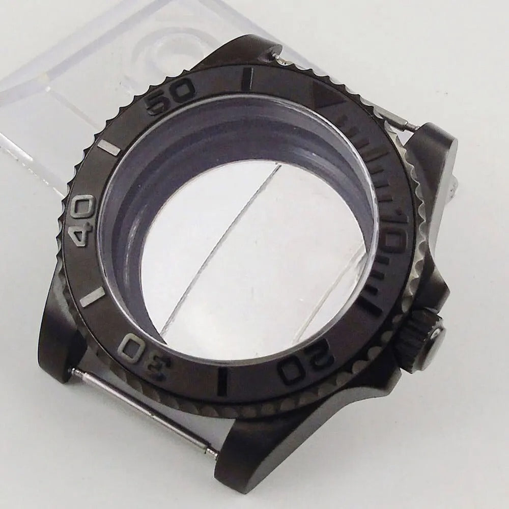 40mm Sapphire Glass Ceramic PVD Watch Case Fit Eta 2824 2836 Miyota NH35 NH36