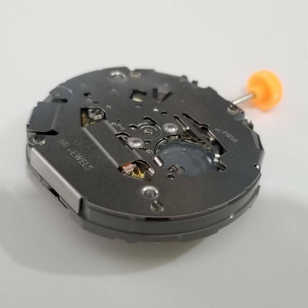 Miyota JR20 quartz watch movement part for precise and reliable timekeeping repairs.