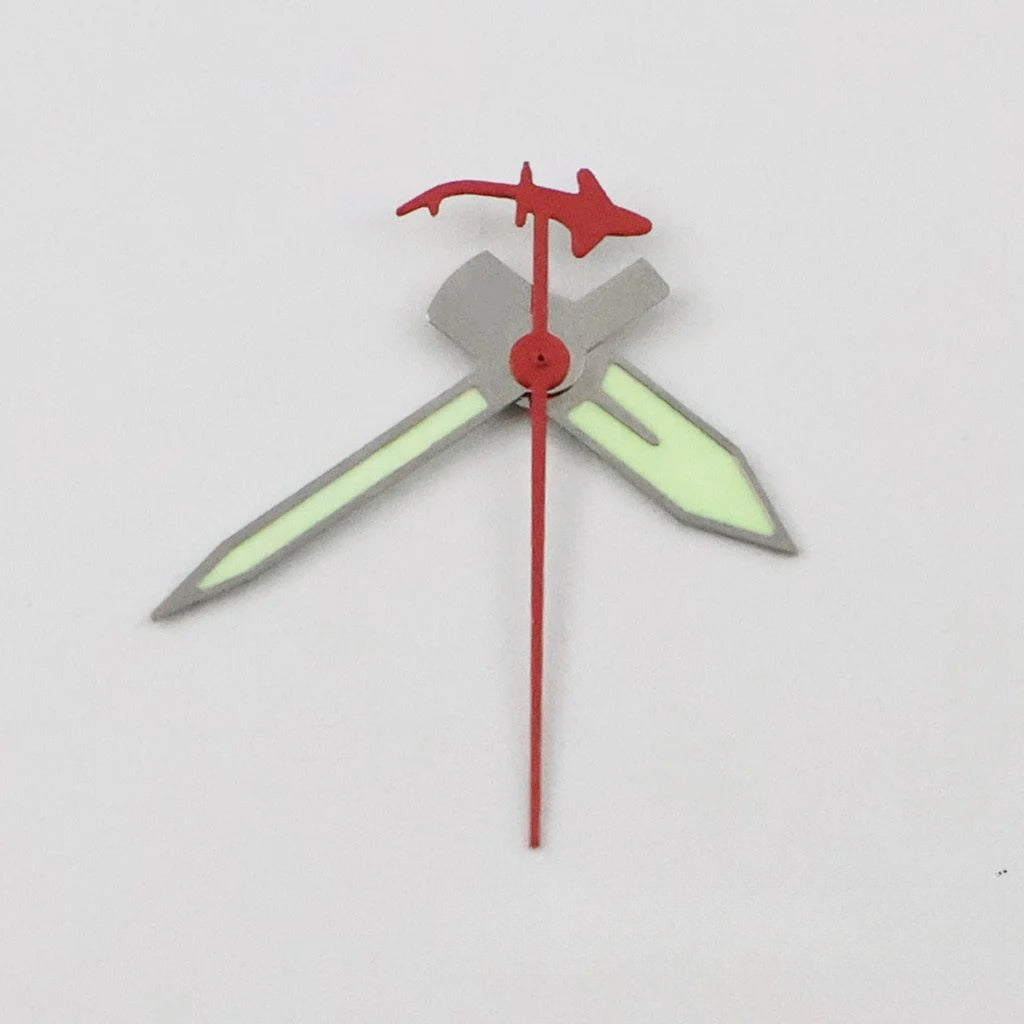 Shark Second Hand C3 Green Lume Watch Hands for NH34 NH35 NH36 NH38 NH70 NH72