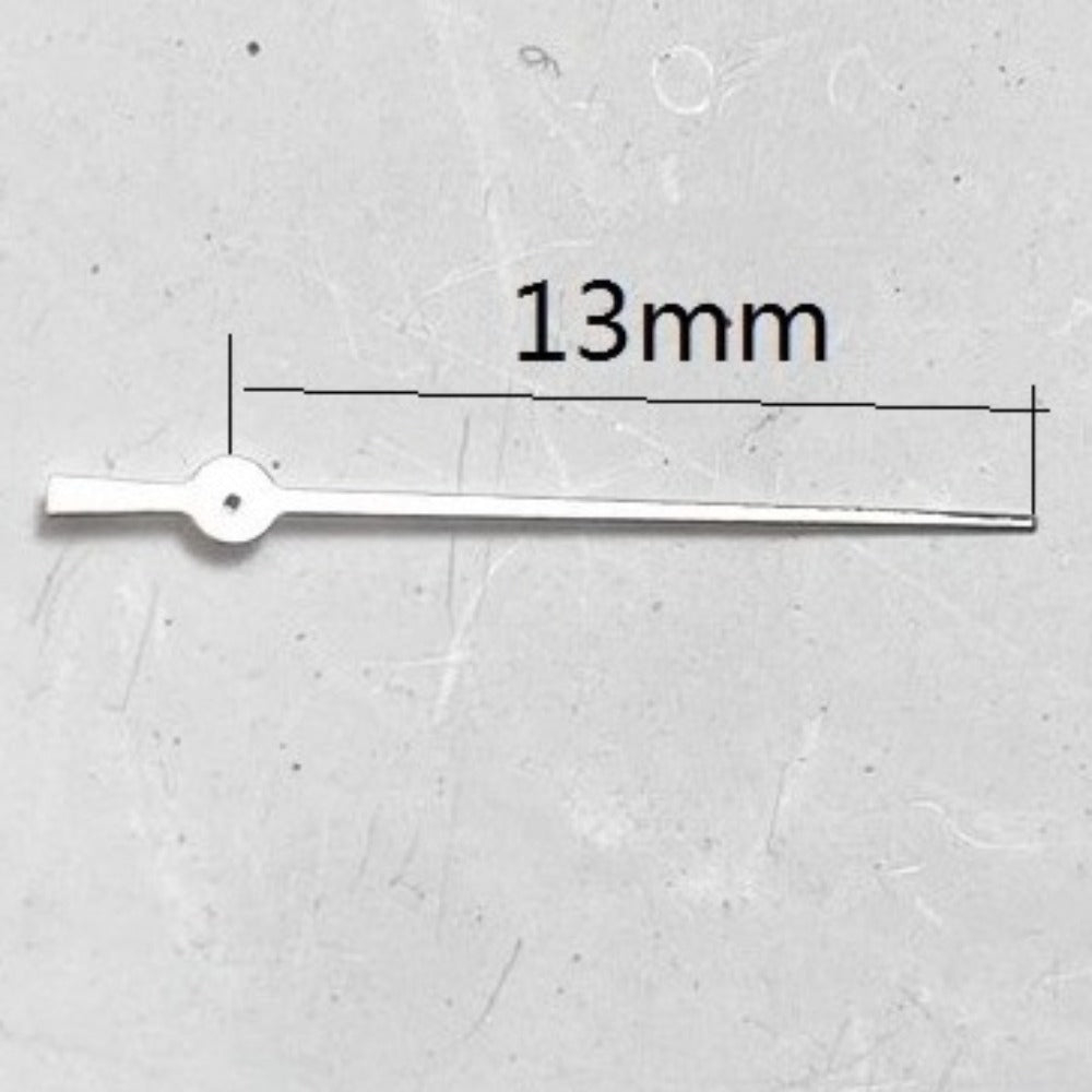 Set of 3 silver 13mm second hands compatible with Miyota FS00 FS01 FS10 watch movements.