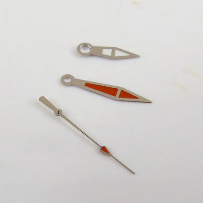 Orange and silver watch hands for Miyota 8205 8215 821A, Mingzhu 2813 movements, precise accessory