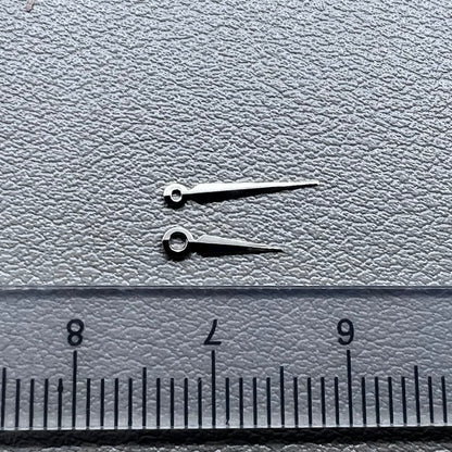 Dark silver watch hands set, 11x8mm, compatible with Ronda 763 762 751 1062 1063 movements, precision fit.