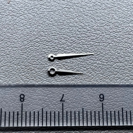 Dark silver watch hands set, 11x8mm, compatible with Ronda 763 762 751 1062 1063 movements, precision fit.