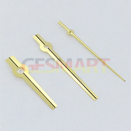 Men's black polished watch hands with golden trim, compatible with Asian 8215/2813/8205 movements