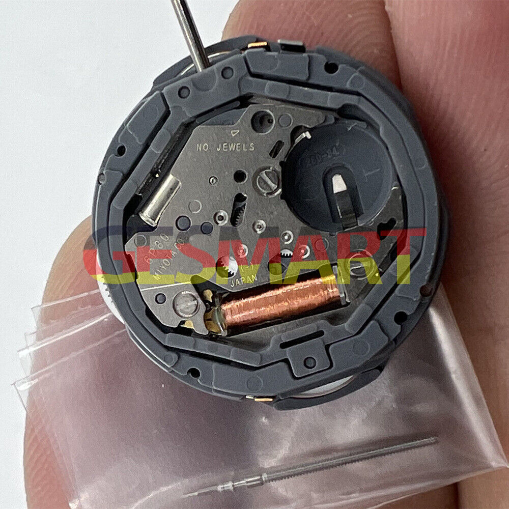 Miyota 6P80 quartz watch movement for precise repair, compatible with model 6380, reliable brand quality.