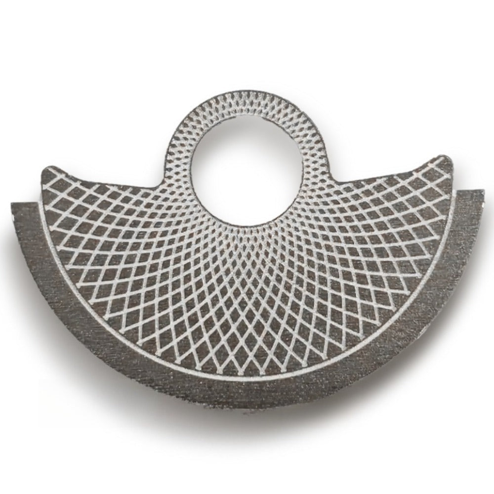 Silver Perlage Metal Rotor Oscillating Weight Overlay For  NH35 NH36