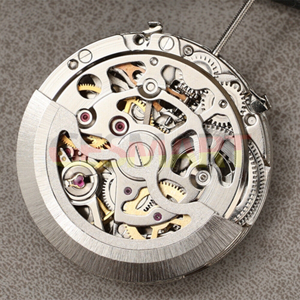 Dandong Hollow Silver Automatic Watch DL8298 showcasing mechanical movement with intricate design by China Made.