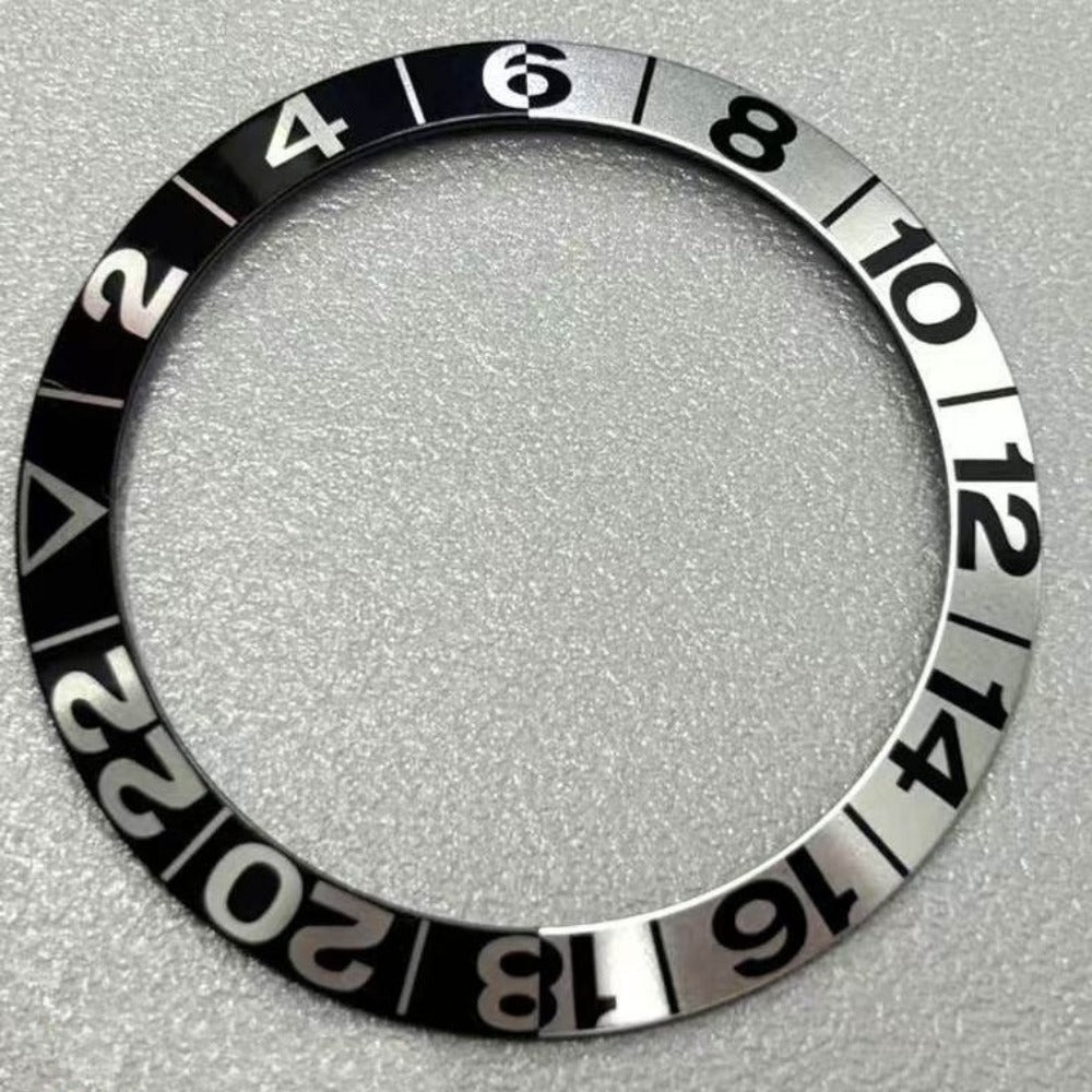 38mm Tai Chi style aluminium alloy watch bezel insert by Omega for Seamaster 600 models, enhancing watch aesthetics.