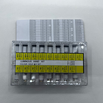 Assortment 51 Sets Golden Luminous Watch Hands Hour/minute Hands Set