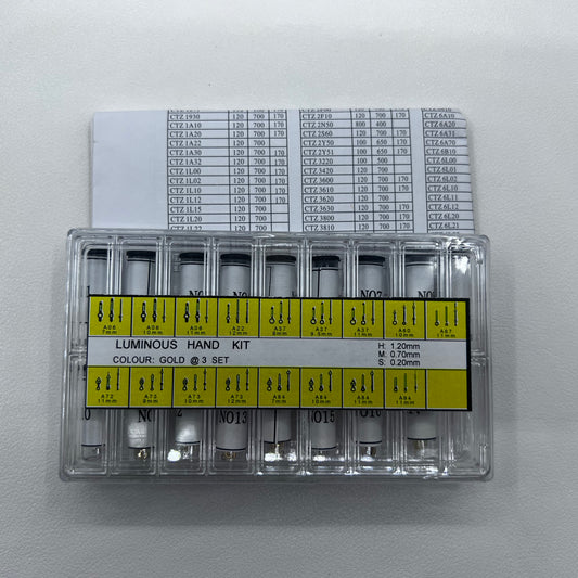 Assortment 51 Sets Golden Luminous Watch Hands Hour/minute Hands Set