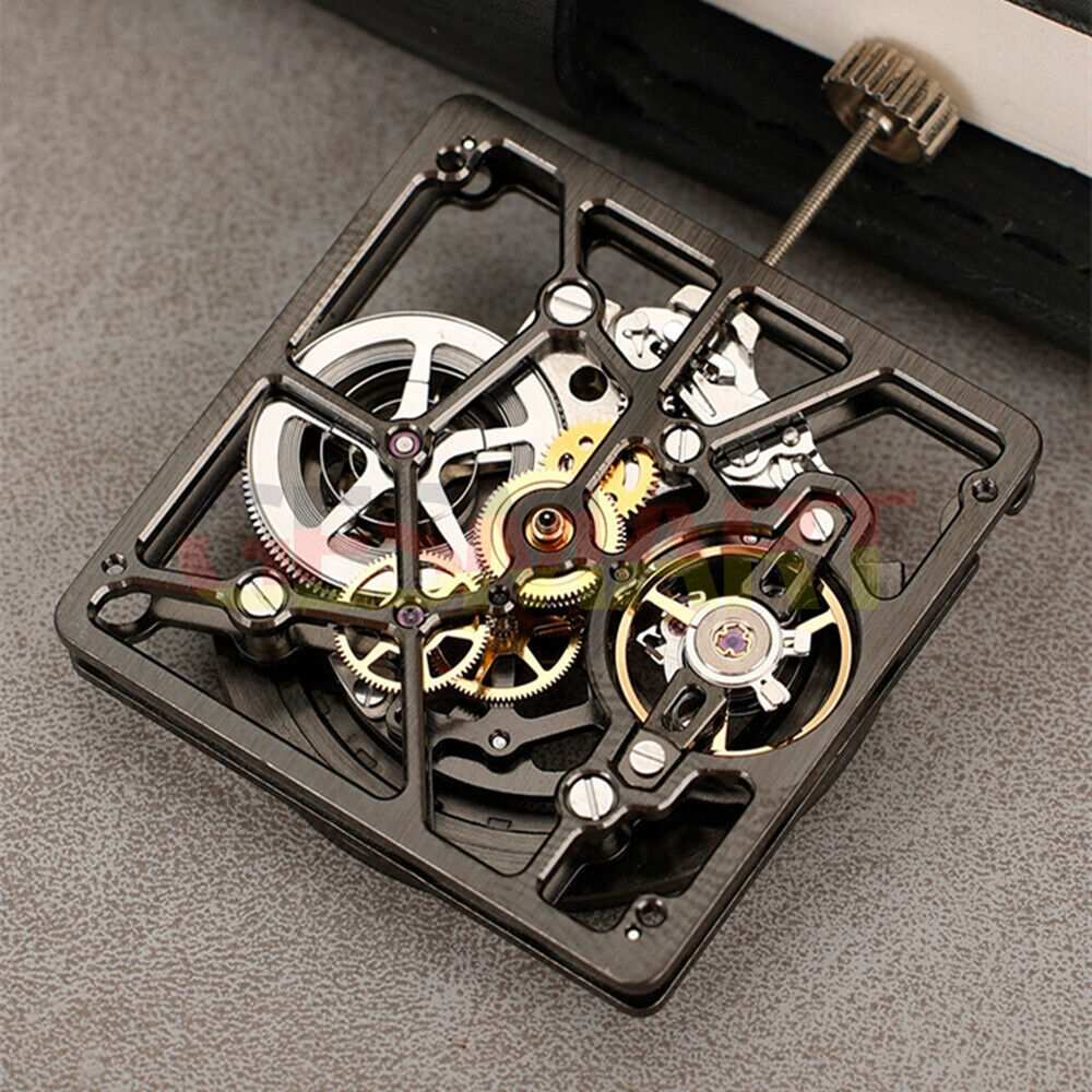 1B00D black hollow balance wheel by China Made for precise automatic mechanical watch movements.